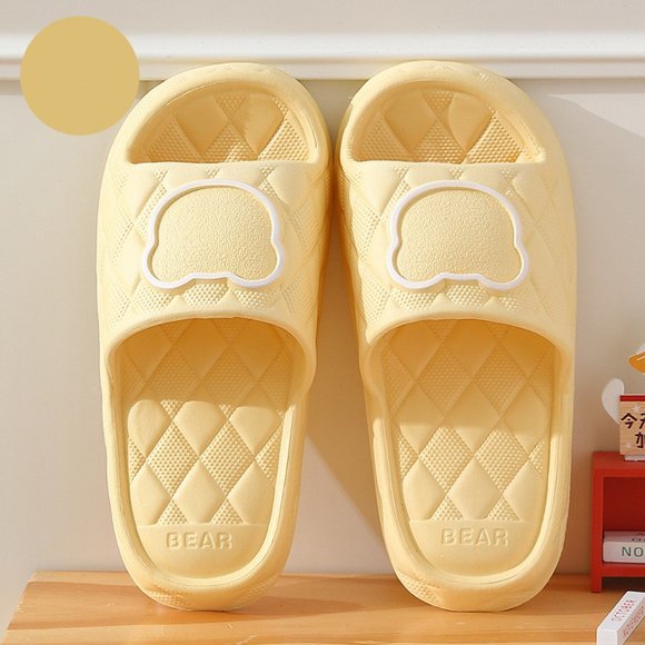 New Bear Slippers Indoor Non-slip Thick Soles Floor Bedroom Bathroom Slippers - Picture 7 of 12